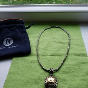 Sterling Silver Necklace w/SS & 22k Gold Enhancer